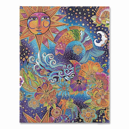 Chronicle Books Paperblanks Hardcover Journal, Laurel Burch Celestial Magic Art, Medium/College Rule, 72 9x7 Sheets 9781439796917