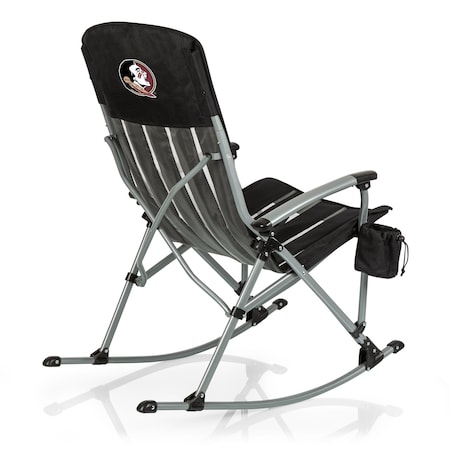 Picnic Time Family Of Brands NCAA Florida State Seminoles Outdoor Rocking Camp Chair - XL Heavy Duty Camping Chair 805-01-175-174-0