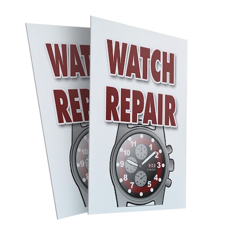 Signmission Watch Repair, Plastic Signs Only 24 Inch x 36 Inch, Corrugated Plastic, 2PK CSB-2436-2PACK-Watch Repair