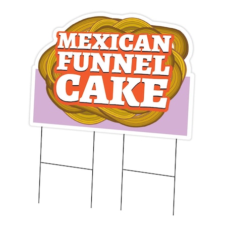 Signmission Mexican Funnel Cake Die Cut Yard & Stake plastic coroplast window, 2436-Mexican Funnel Cake C-DC-2436-DS-Mexican Funnel Cake19