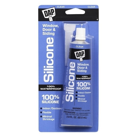 Dap 2.8 fl-oz, Squeeze Tube, Clear, 100% Silicone Base 7079800753
