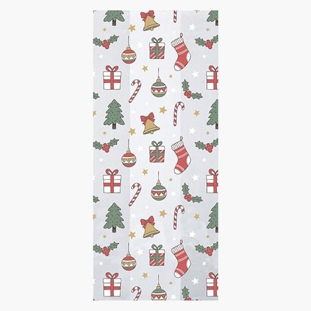 Nashville Wraps Christmas Stockings Cello Bags, 4x2.5x9.5 in, 100PK C2BCST