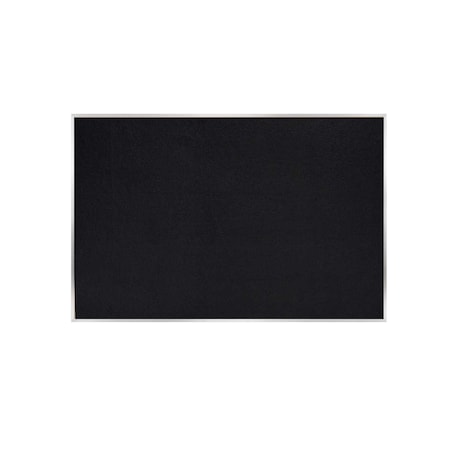 Ghent Rubber Bulletin Board 48-1/2"x120-1/2", Aluminum Frame ATR410-BK