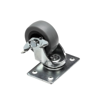 Rf Hunter Caster with Brake, Swivel Plate, Single HF03PB