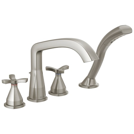 Delta Stryke Roman Tub Trim with Hand Shower, 11 in, Lumicoat Stainless T47766-SS-PR