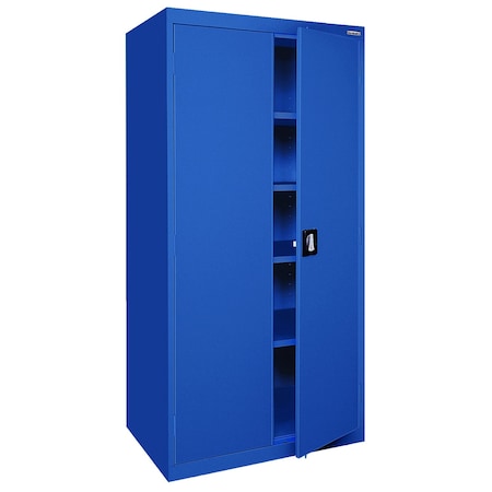 Sandusky Shelf Cabinet, 72 in H, 36 in W, 24 in D, Recessed, Three-Point Locking, 4 Shelves EA4R362472-06