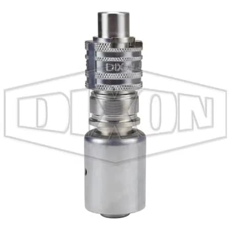 Dixon Dix-Lock N Series Bowes Interchange Quick Disconnect Coupler with Male Head Ferrule, 1/2 in Nominal N4S6-WF