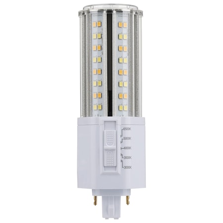 Satco 14 Watt LED PL CCT Selectable Lumens Selectable Type B Ballast Bypass White Finish 120/277 Volt S21413