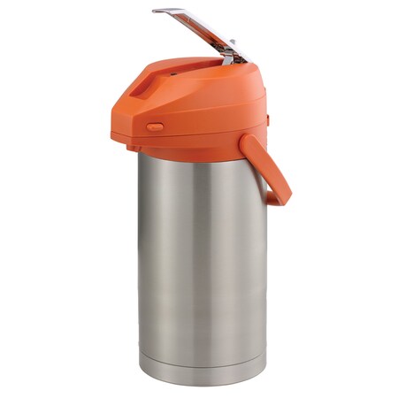Service Ideas Color Me SVAC, Vacuum Insulated Airpot, Stainless Vacuum, 3.7 Liter, Brushed CTAL37OR