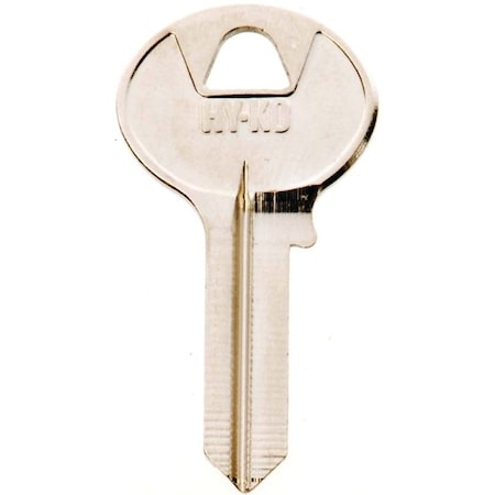Hy-Ko Key Blank, Brass, Nickel, For: Corbin Russwin Cabinet, House Locks and Padlocks 11010CO106