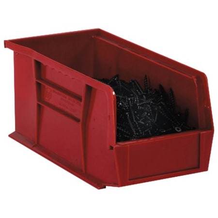 Partners Brand Hang & Stack Storage Bin, Red, 14.8 in W, 5.5 in L, 12 PK BINP1555R