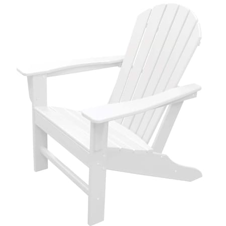 Newtechwood Atlantic Classic Curveback Ivory Plastic Outdoor Patio Adirondack Chair P011-898