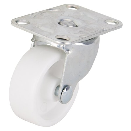 Prosource Swivel Caster, 1-5/8 in Dia Wheel, 5/8 in W Wheel, Plastic Wheel, White, 50 lb JC-B11-PS