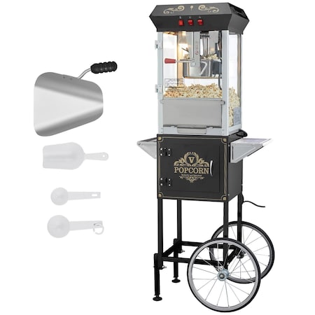 Vevor Popcorn Machine Countertop Popcorn Popper Maker 800W 8oz Kettle 48 Cups Black NP08T