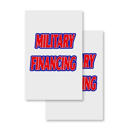 Signmission Military Financing, Vinyl Decals Only 24 Inch x 36 Inch, Vinyl Decal, 2PK DSB-2436-2PACK-Military Financing