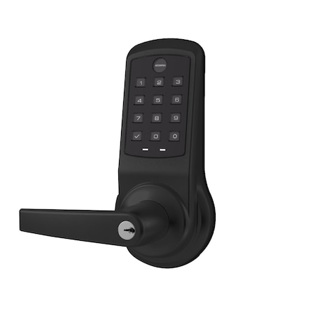 Yale Grade 1 NexTouch 3 Cyl Lock with Pushbutton Keypad, Monroe Lever, Black Suede Powder Coat MO-NTB613-NR BSP