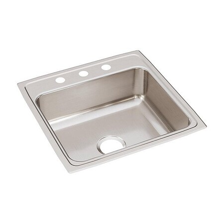 Just Manufacturing Bowl Drop-In Sink, 22"x22"x7.625", Gray SL2122A4-J