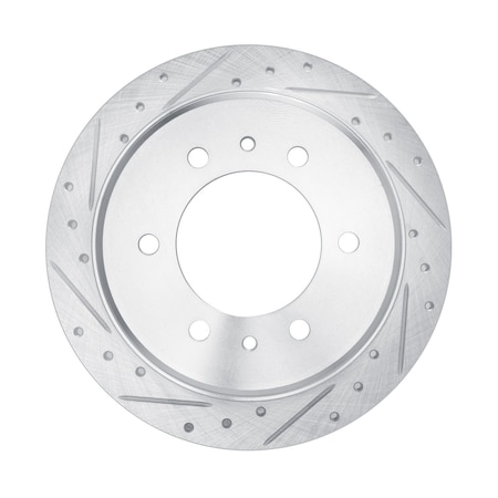 Dynamic Friction Co DFC Brake Rotor - Drilled and Slotted - Silver 631-93001L