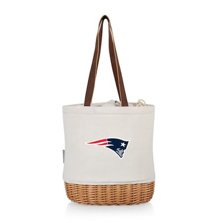 Picnic Time Family Of Brands NFL New England Patriots - Pico Willow and Canvas Lunch Basket 200-00-187-194-2
