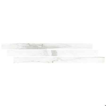 Msi LVT Trim, LVT, White-Cool, 94 in L, 1.77 in W, Low Gloss ZOR-LVT-TR-0622