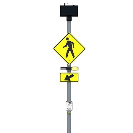 Tapco LEDCrossingSign, Yellow-Green, Solar 600676