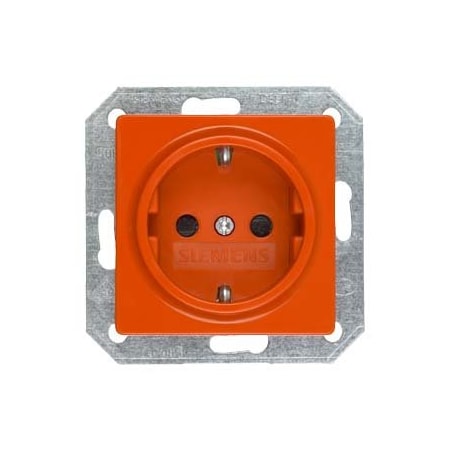Siemens DELTA i-system SCHUKO socket outlet with increased touch protection orange, 55x 5UB1521