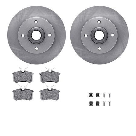 Dynamic Friction Co DFC Brake Rotor with 5000 Brake Pads and Hardware Kit 6512-74147