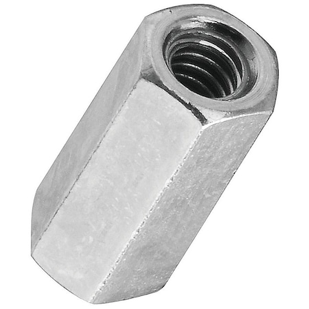 National Hardware 4003 Series Coupling Nut, UNC Thread, #10-24 Thread, Steel, Zinc N182-659