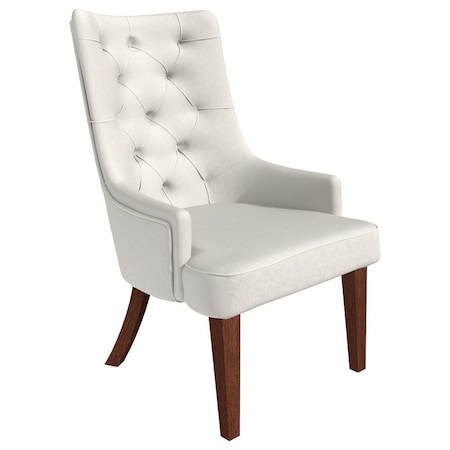 Leisuremod Spruce Collection Modern Wooden Dining Chair in Beige Velvet SC24BGF