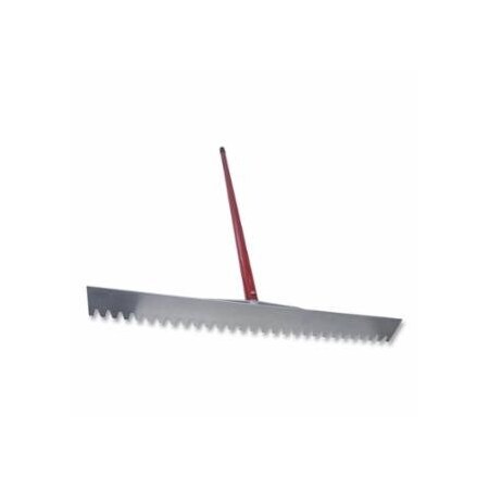 Marshalltown Magnesium Asphalt Lute Rake, 36 in Blunt Blade, 7 ft Aluminum Handle 462-RED700083C