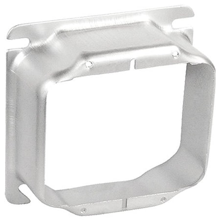 Southwire Device Ring, 1-1/4 in L, 4 in W, Square, 2-Gang, Steel, Silver, Galvanized 52C21-UPC