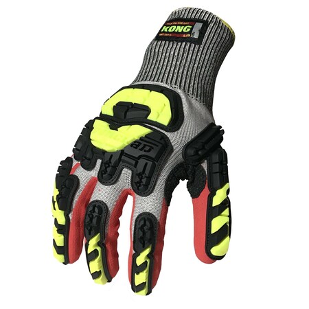 Ironclad Performance Wear Mechanics Gloves, Thermoplastic Rubber Back, 4 Abrasion Level, Red, 3XL (12) KKCA5-07-XXXL