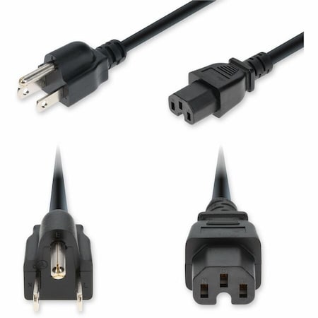 Add-On 6FT NEMA 5-15P MALE TO C15 FEMALE STANDARD COMMERCIAL TEMP 14 AWG 125V AT 15A PV ADD-N5152C15C14G6FBK