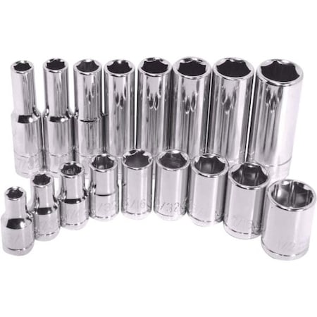 K-Tool International 1/4" Drive, 5/16" SAE Socket, 6 Points, Deep 6Pt, 1/4"Dr, 5/16 KTI-21210