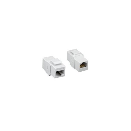 Cable Wholesale Cat6 Keystone Inline Coupler, White, RJ45 Female 326-221WH