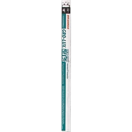 Sylvania Fluorescent Bulb, 15 W, T8 Lamp, Medium Lamp Base, 325 Lumens, 7500 hr Average Life 21657