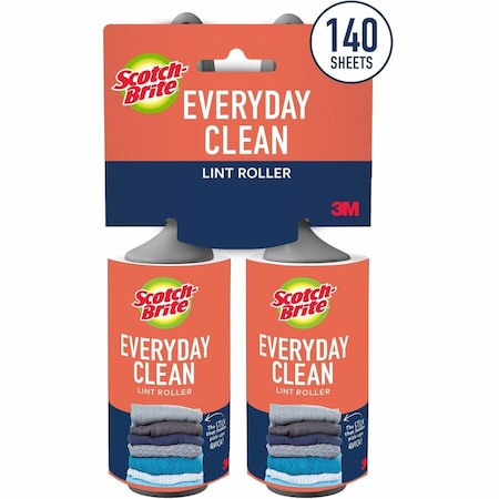 Scotch-Brite Lint Roller, Gray, PK2 836RS-70TP