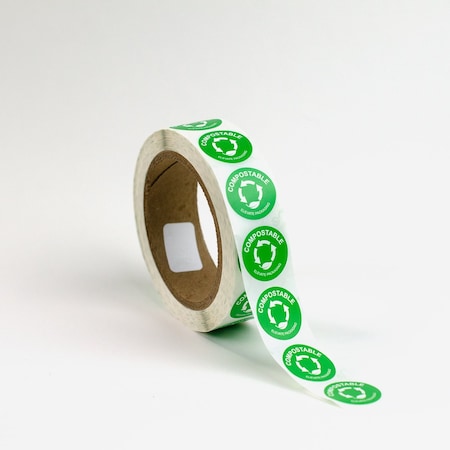 Elevate Packaging 1.1 in. Compostable Stickers, 1000PK LC1013
