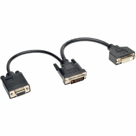 Tripp Lite 6IN DVI DIGITAL Y SPLITTER CABLE DVI-I M TO DVI-D F AND HD15 F 6 IN P564-06N-DV
