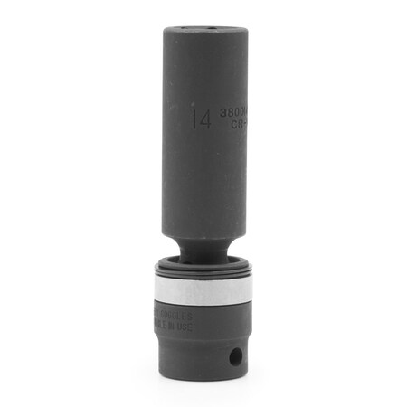 Genius Tools 3/8in Dr. 14mm Deep Impact Swivel Socket 380014MD