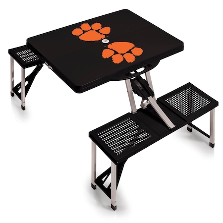 Picnic Time Family Of Brands Clemson Tigers - Picnic Table Portable Folding Table, Black 811-00-175-104-0