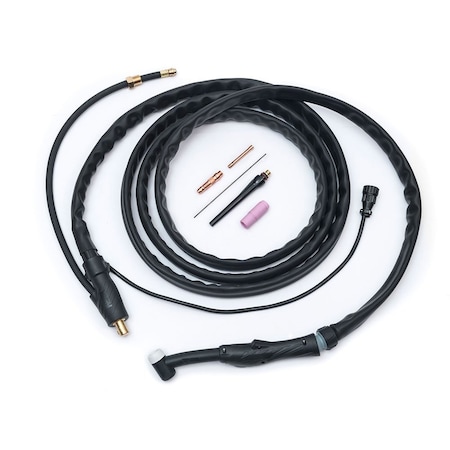 Striker TIG Torch - 12', 17 Series, with Valve and On/Off Button for MIG 200 Welding Machine 11449