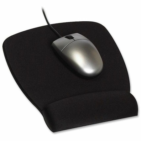 3M FOAM MOUSE PAD WITH WRIST REST, FABRIC, BLACK, 6.8 IN X 8.6 IN X 0.75 IN MW209MB
