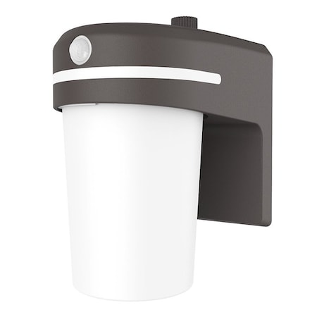 Halo FE Series Entry Sconce with Glow Ring and Motion Sensor, 120 VAC, LED Lamp, 994 Lumens, Plastic Fixture FE10A35GLMB