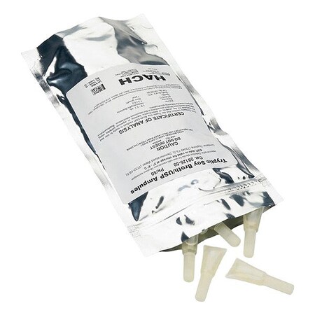 Hach Tryptic Soy Broth Plastic Ampules, PK50 2812650