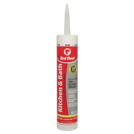 Red Devil 0 Sealant, Clear, 60 to 400 deg F, 9 floz Cartridge 887