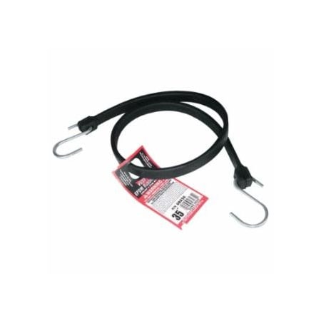 Keeper EPDM Rubber Strap, Zinc-Plated Steel Hooks, 24 in L, 10PK 130-06224