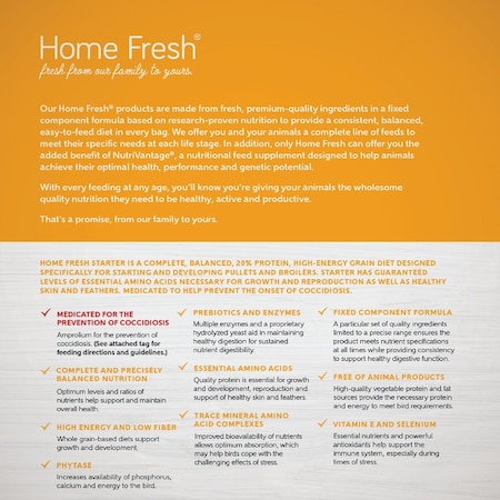 Kent Home Fresh 25 Lb. Poultry Starter Crumble 3647