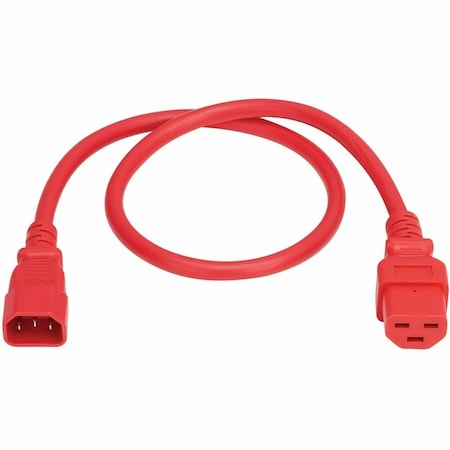 Eaton Power Cord, 2 1/2 ft, Red, 15 A P037-2P5-ARD