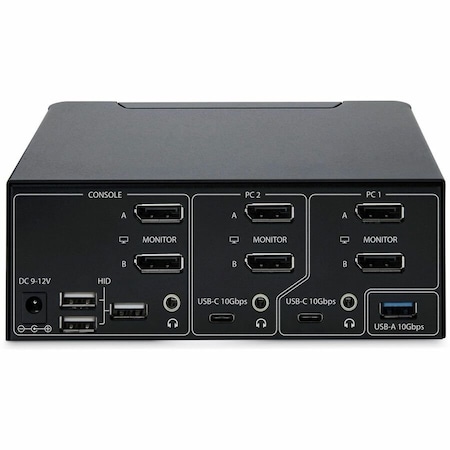 Startech.Com 2-PORT DUAL-MONITOR DISPLAYPORT KVM SWITCH, 8K 60HZ / 4K 144HZ, DP 1.4, 2X USB 1 P2CDD143-KVM-SWITCH